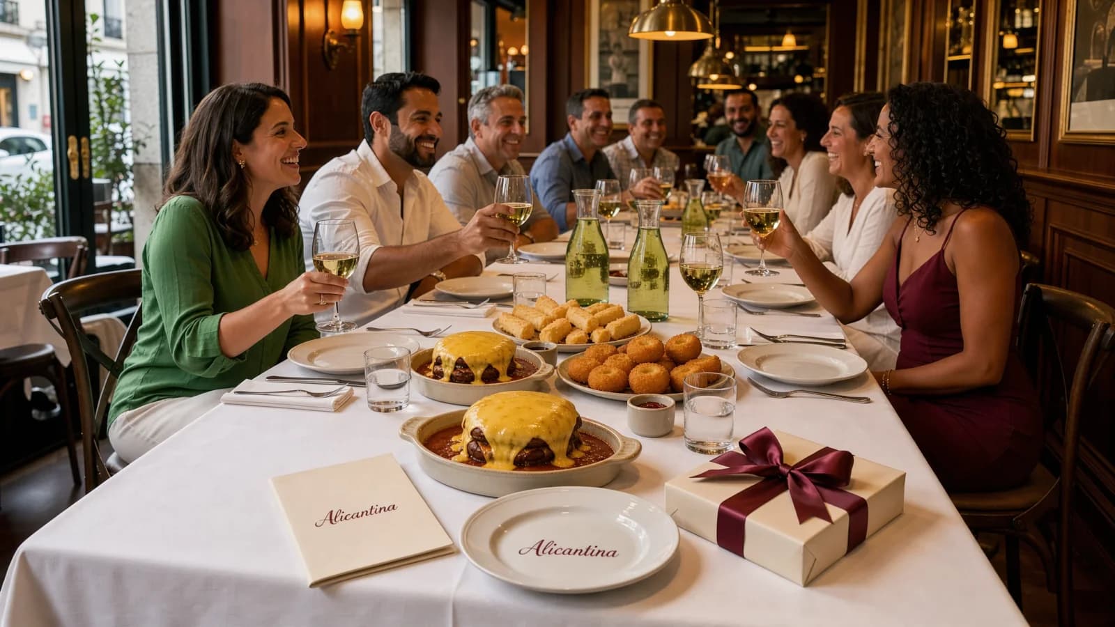 Bolo oferecido na ementa especial de aniversário