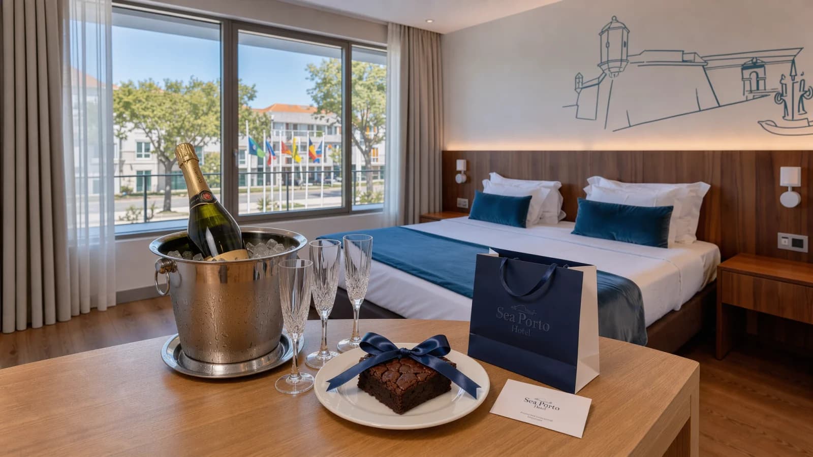 Espumante e brownie de aniversário Sea Porto Rewards